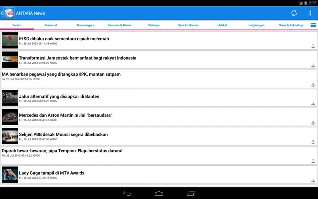 Indonesia News android App screenshot 1